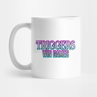 Triggers Win Games Blue Mug